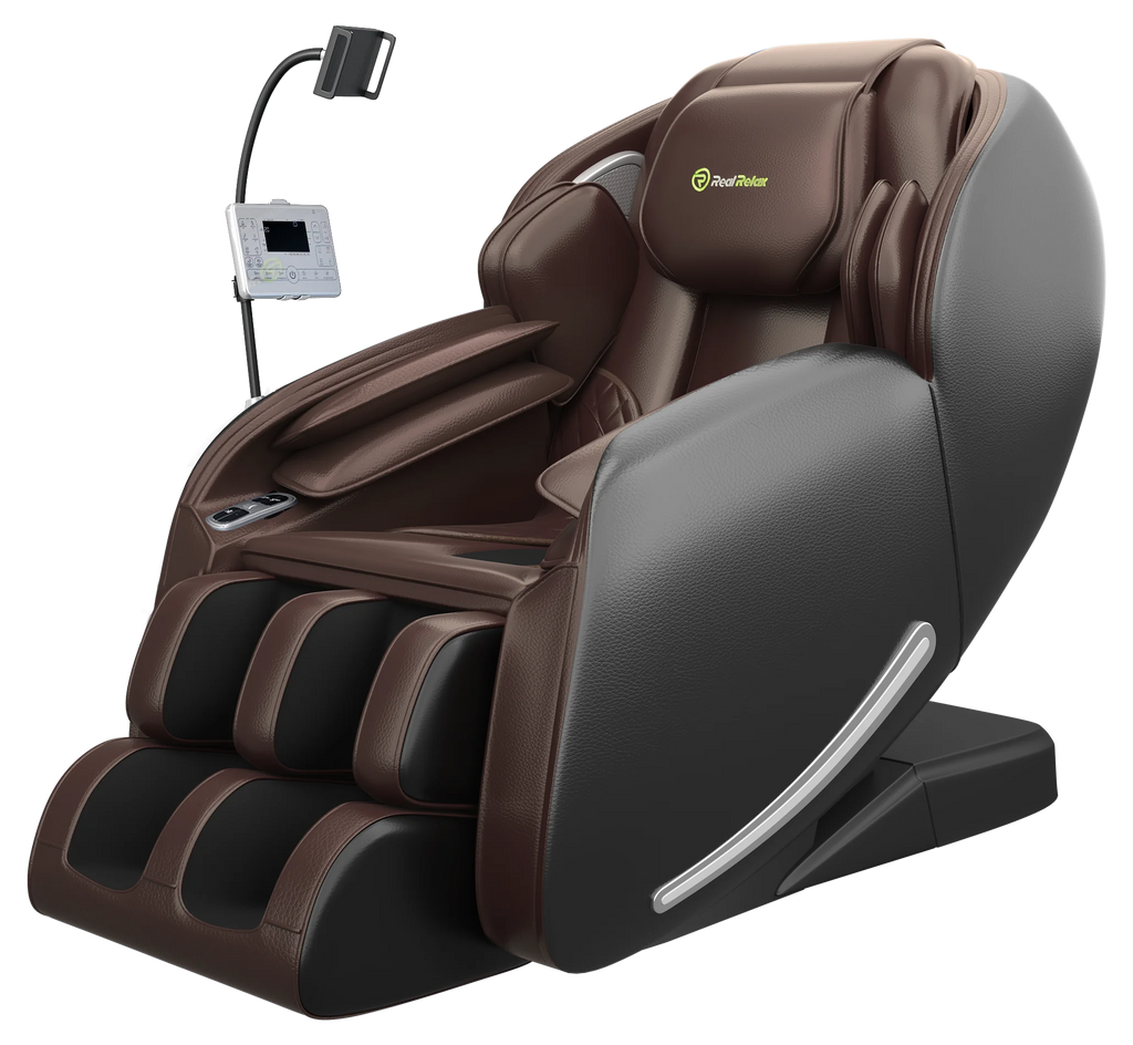 Fauteuil Massant avec détecteur rythme cardiaque et oxygène